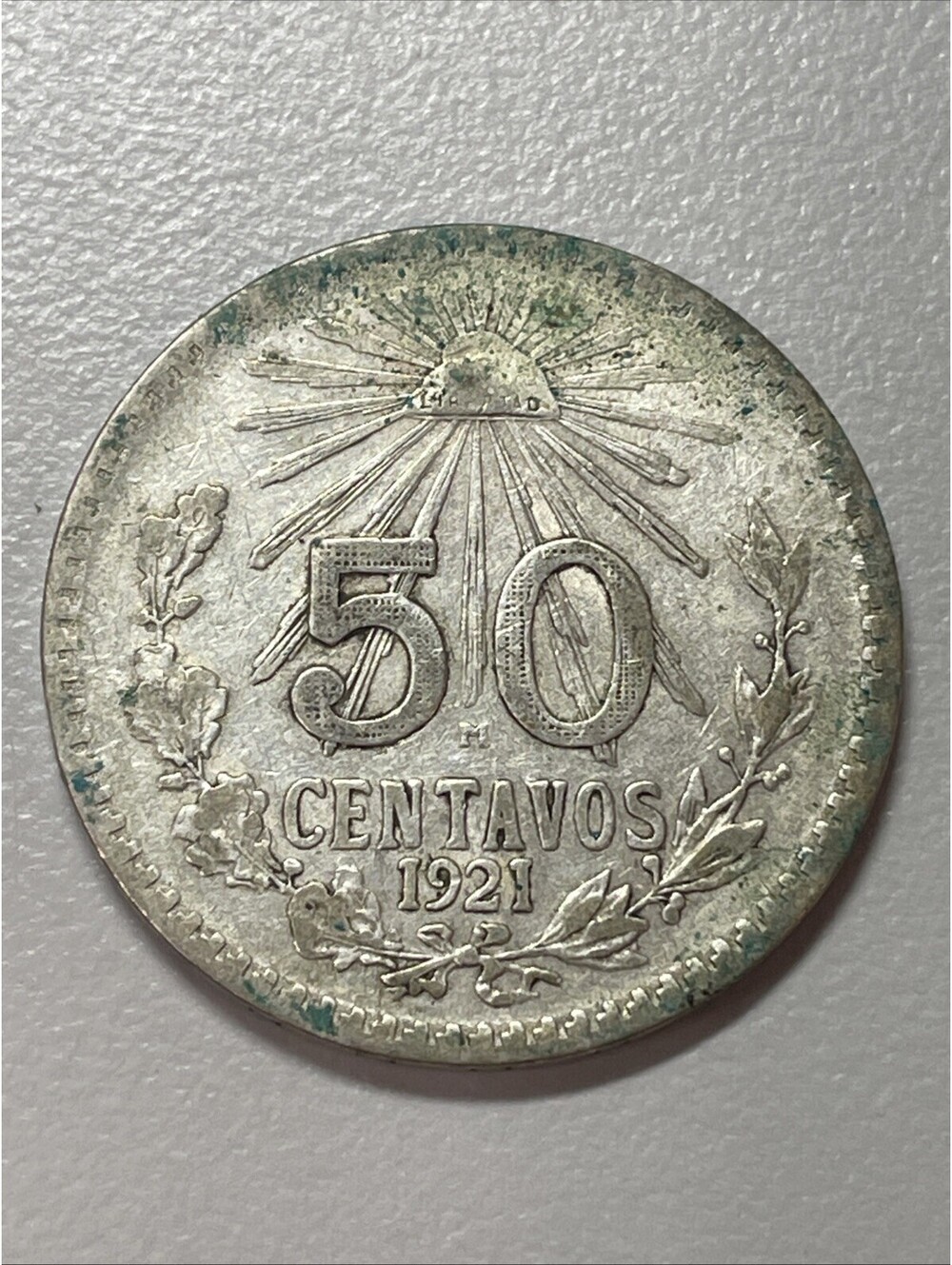 1921 Mexico 50 Centavos Silver